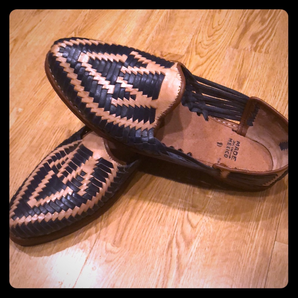 Real Leather Huarache Slip Ons Made in Mexico